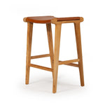 LEATHER STOOL – FLAT TAN | Creeping Fig
