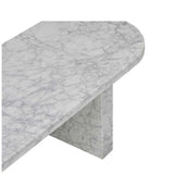 Amara Oval Bench - White Marble