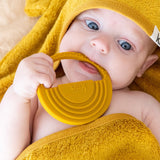 RAINBOW SILICONE TEETHER - MUSTARD