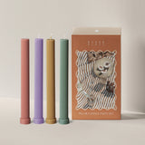 Column Pillar Candle Party Set - Peach + Honey + Eucalyptus + Periwinkle